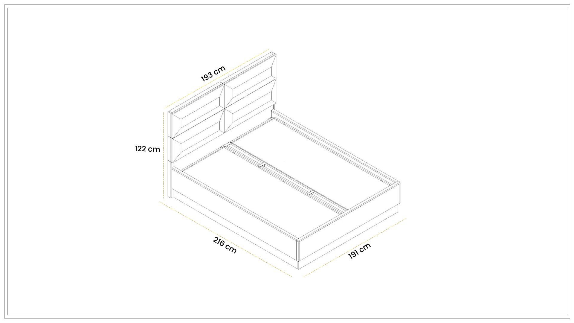 Adessa 180 cm Karyola (Panosuz)
