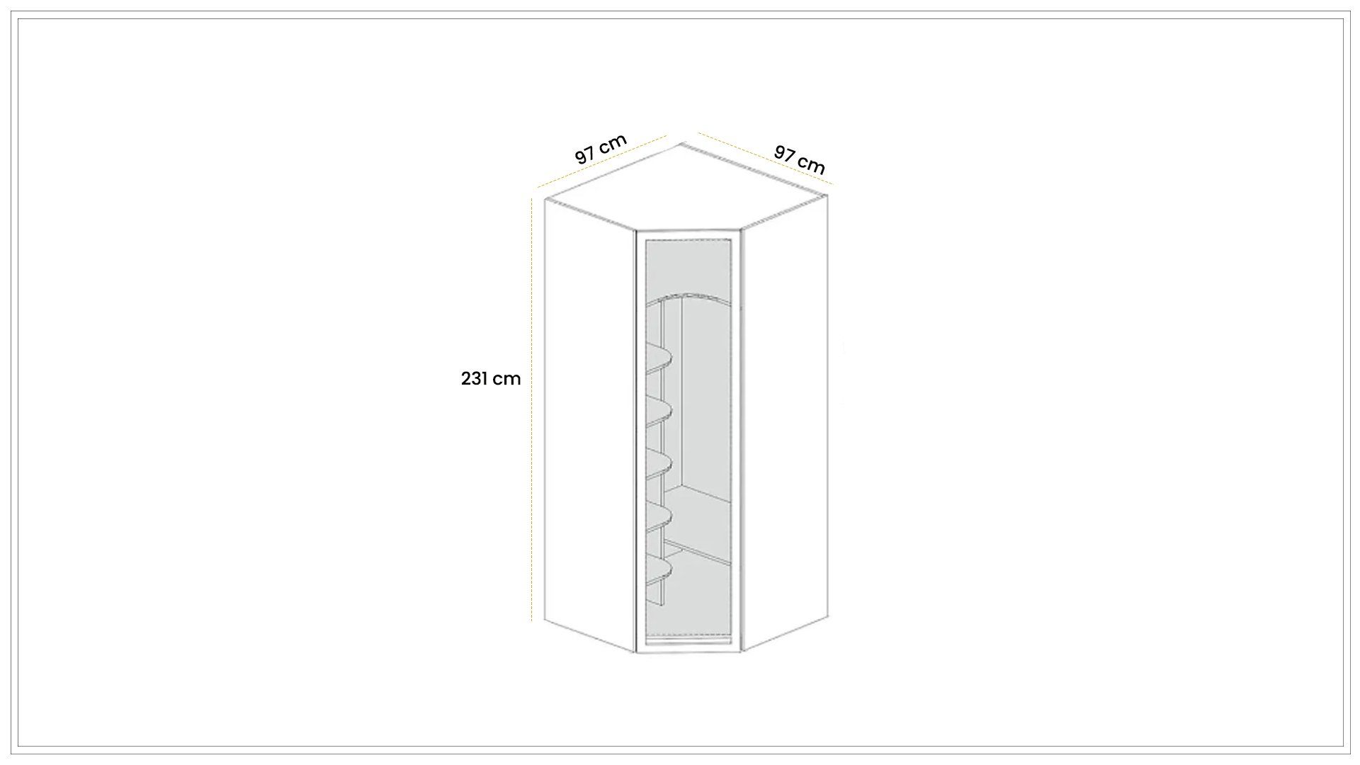 Kapadokya Köşe Dolap