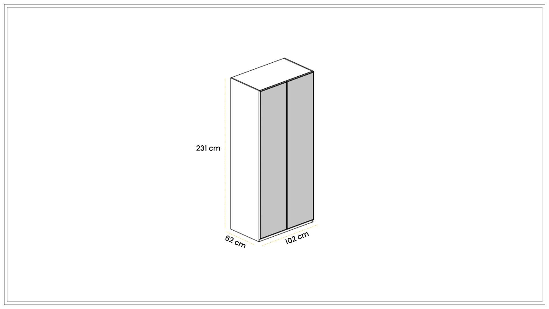 Defne Pantolon Askılı Dolap 100 cm