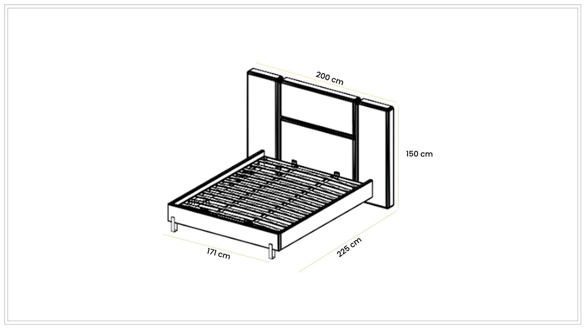 Bağdat Bençsiz Karyola 160 cm
