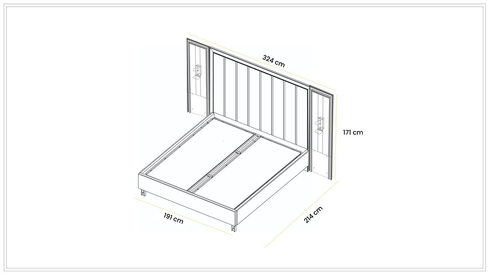 Oylat 180 cm Panolu Karyola