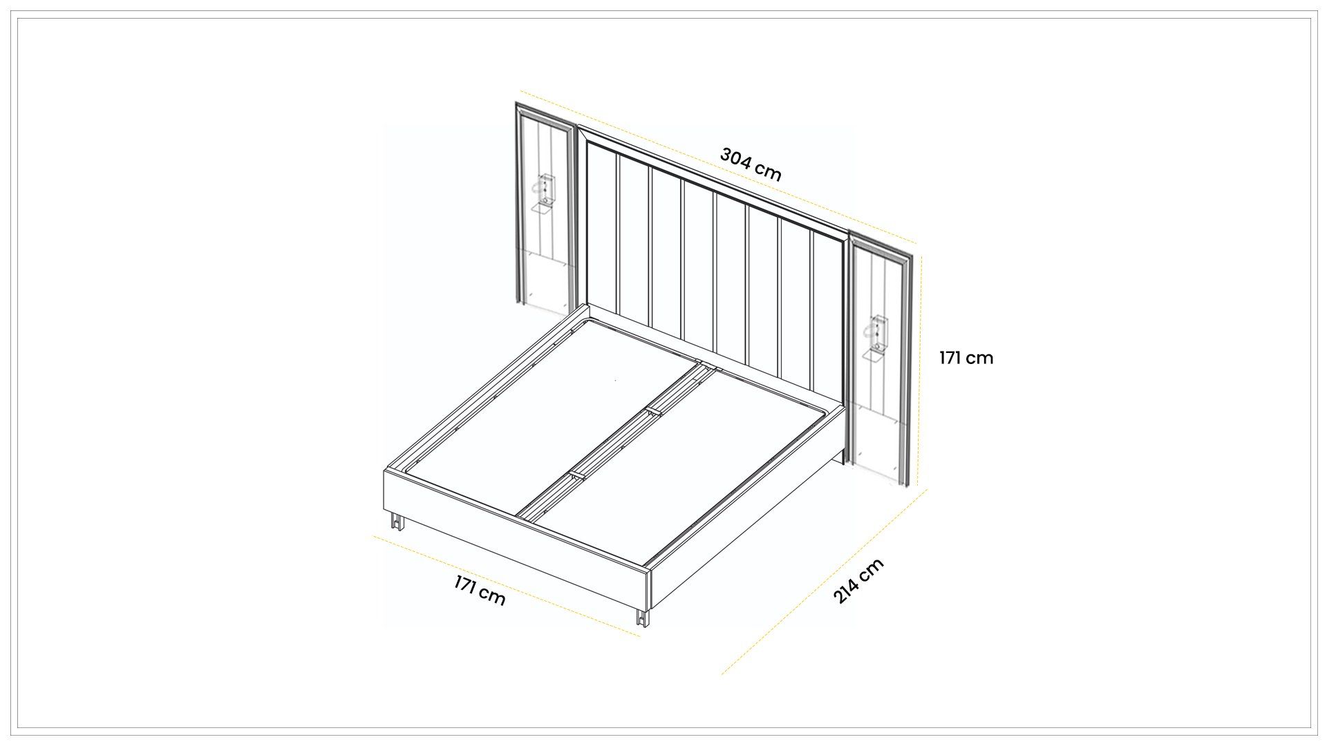 Oylat 160 cm Panolu Karyola