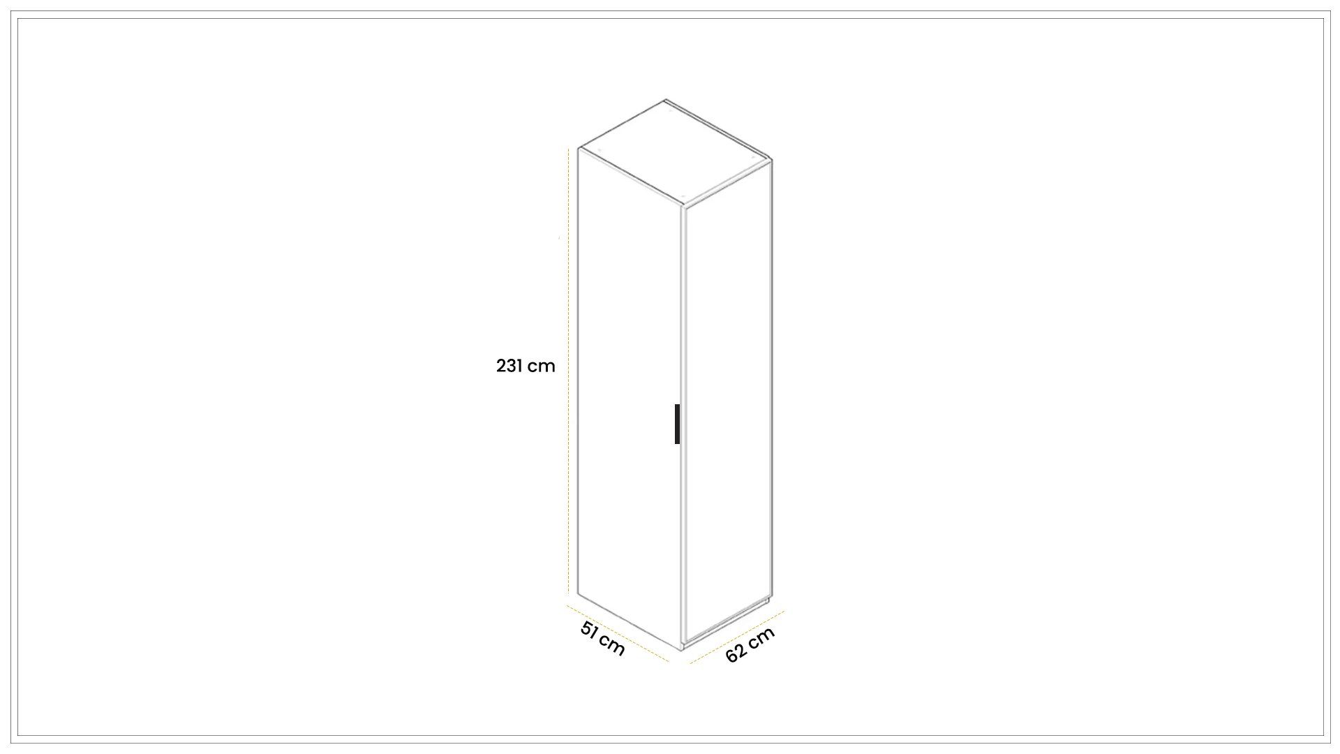Oylat 50 cm Askılı Dolap Sol