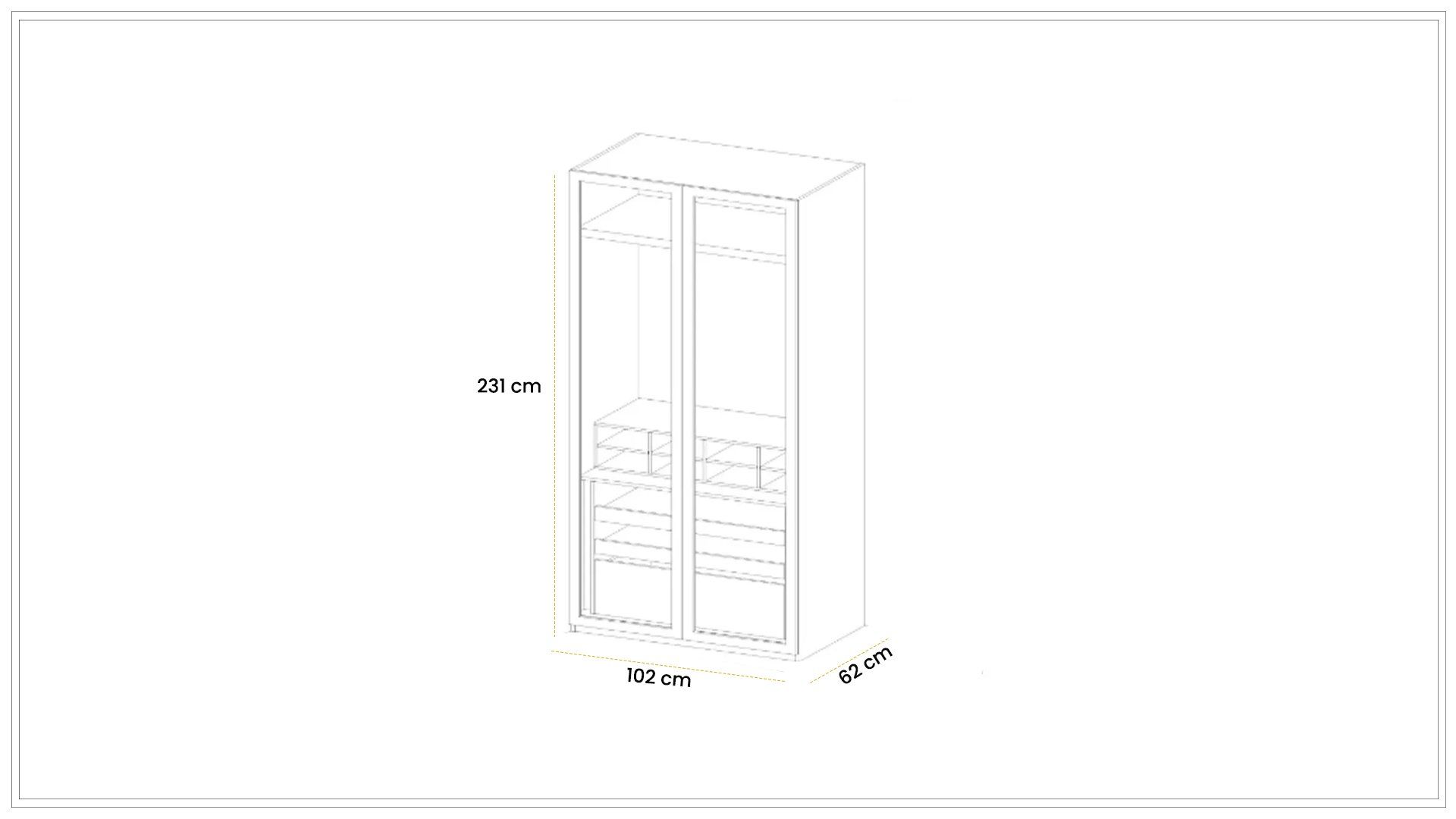 Defne 100 cm Çekmeceli Dolap