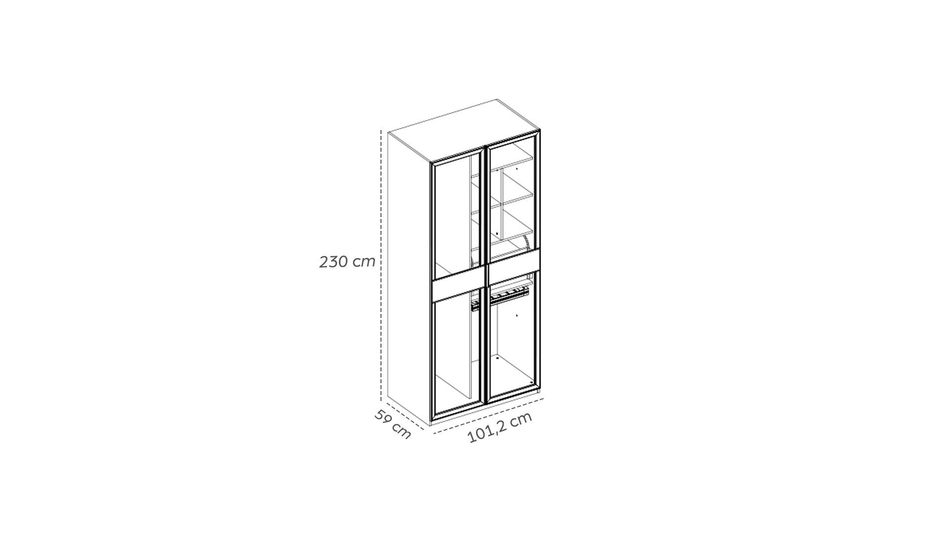 Armoire Pull Pleine Lune 100cm V2