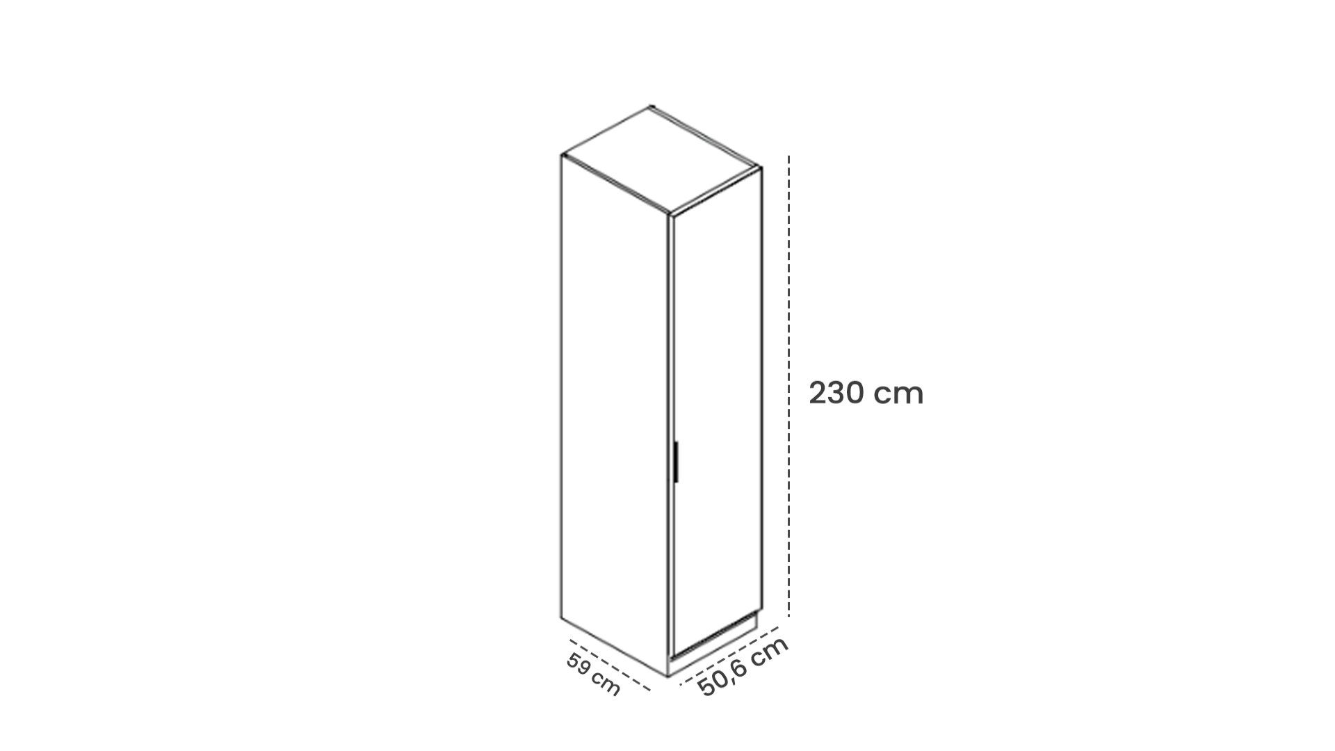 Defne 50cm Shelf Wardrobe Right