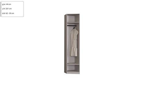 Kaşmir 50 cm Açılı Sol Dolap