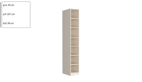 Kapadokya 35 cm Raflı Dolap