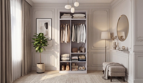 Dolunay 100 cm V4 Narrow Size Hanging Wardrobe