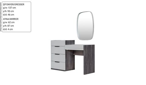 Adessa Aynalı Şifonyer