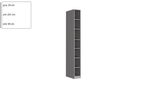 Oylat 25 cm Raflı Dolap