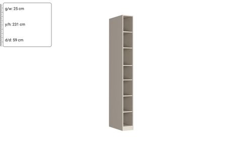 Defne 25 cm Raflı Dolap