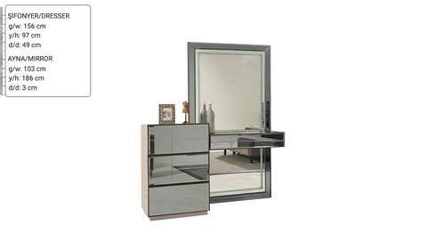 Oylat Aynalı Şifonyer