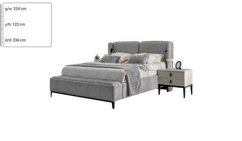 Defne 180 cm Premium Bençli Karyola