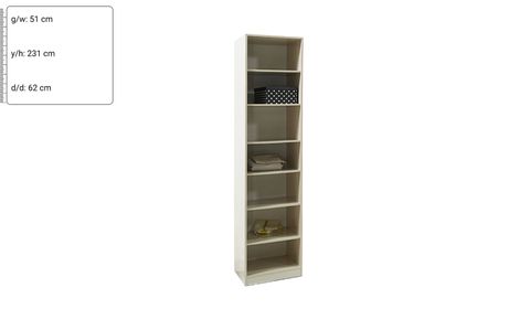 Kapadokya 50 cm Raflı Dolap Sağ