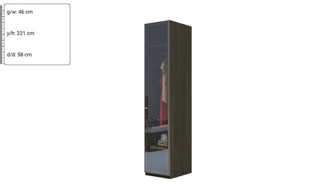 Adessa 45 cm Askılı Dolap Sol (Reflekte Kapak)