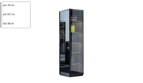 Adessa 55 cm Cam Kapaklı Gardırop Sağ Modül