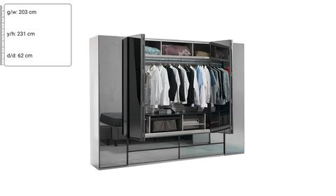 Oylat 200 cm Akordiyon Kapaklı Dolap