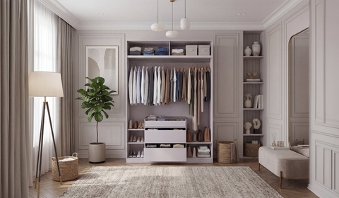 Dolunay 150 cm Accordion Door Wardrobe