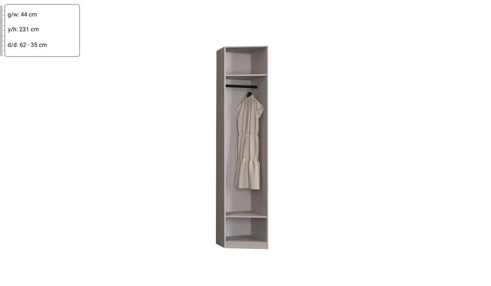 Kaşmir 50 cm Açılı Sol Dolap