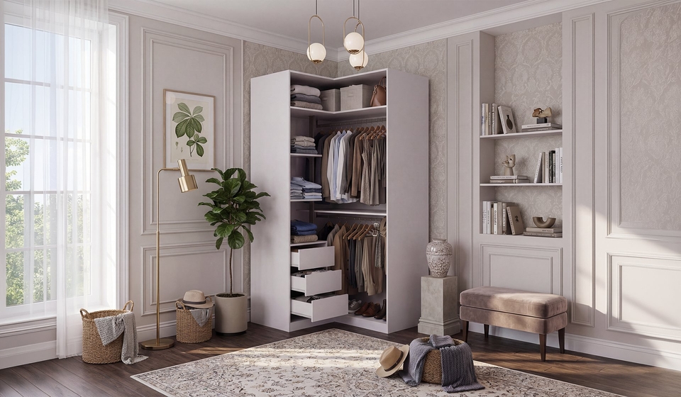 Zerre 2 Kapaklı Köşe Dolap