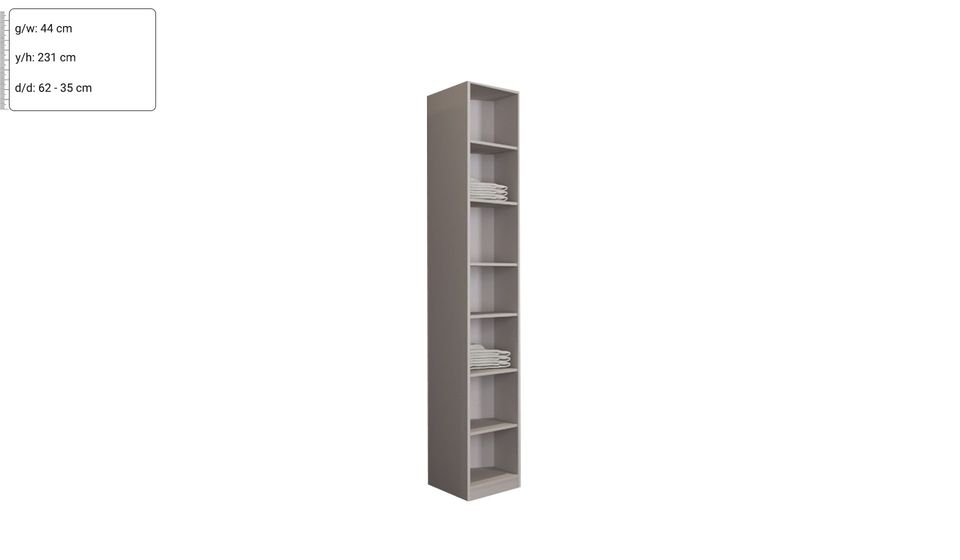 Kaşmir 50 cm Açılı Sağ Dolap