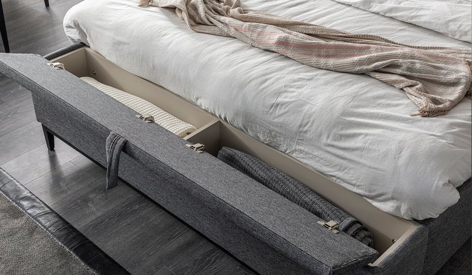 Defne 180cm Bedstead With Bench