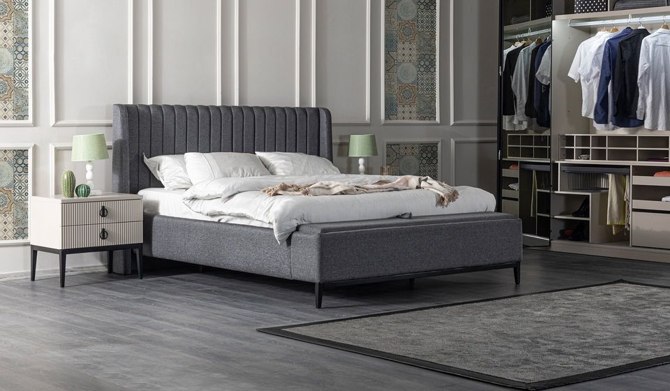 Defne 180cm Bedstead With Bench