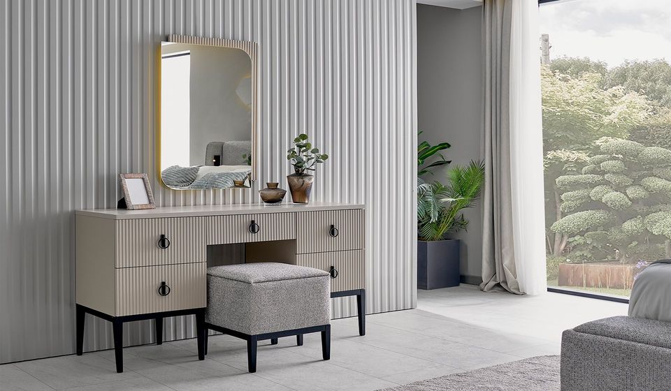 Defne Premium Dresser + Mirror