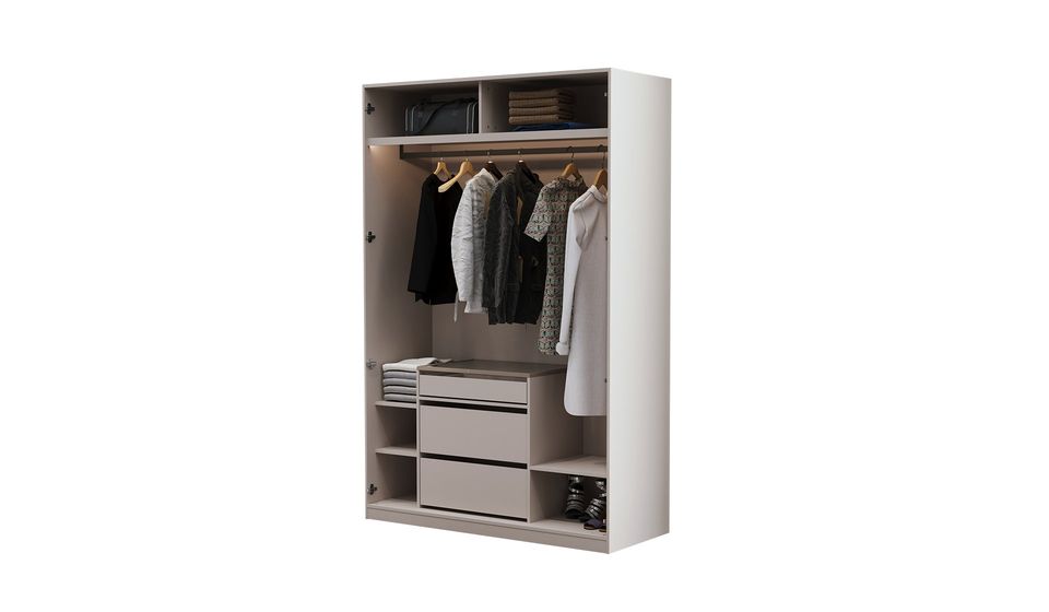 Full Moon 150 cm Accordion Door Wardrobe